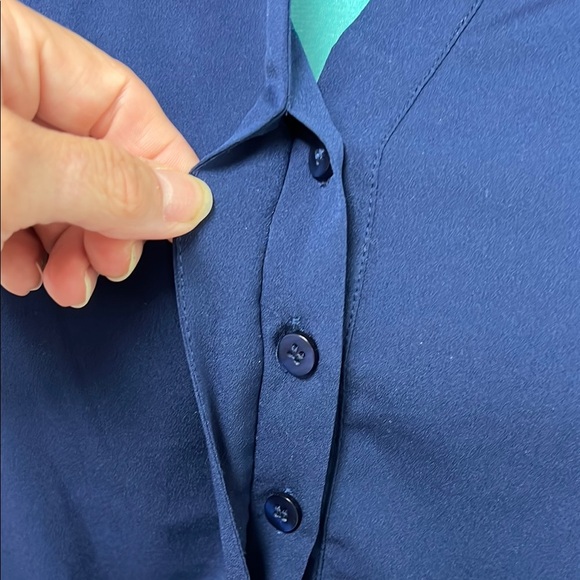 Chico's Navy Blue Blouse - Picture 5 of 7